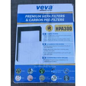 VEVA Premium HEPA Replacement Filter 3 Pack Including 4 Precut HPA300 NIOB Seal